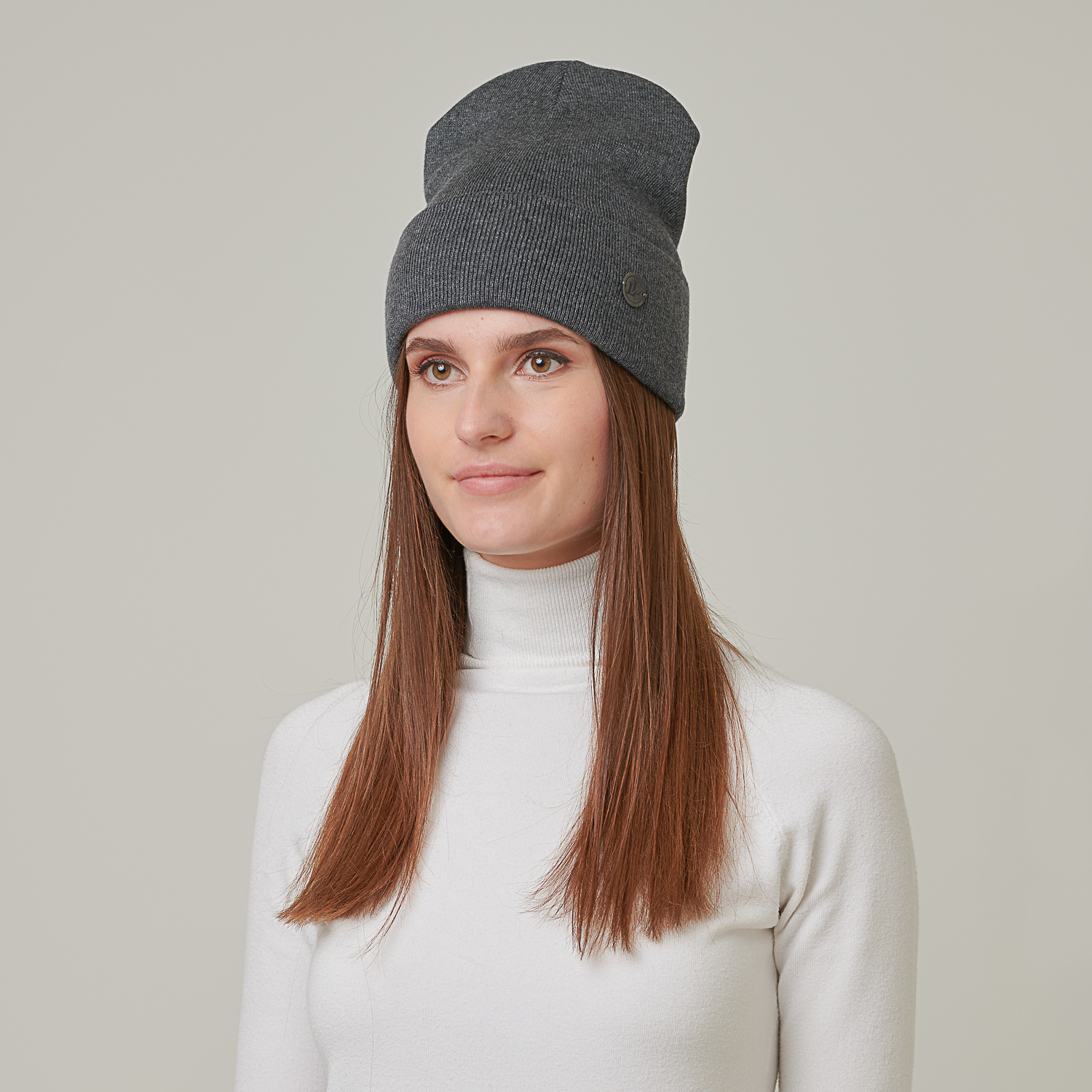 Шапка унисекс бини 972-781М LuckyLOOK One Size Серый