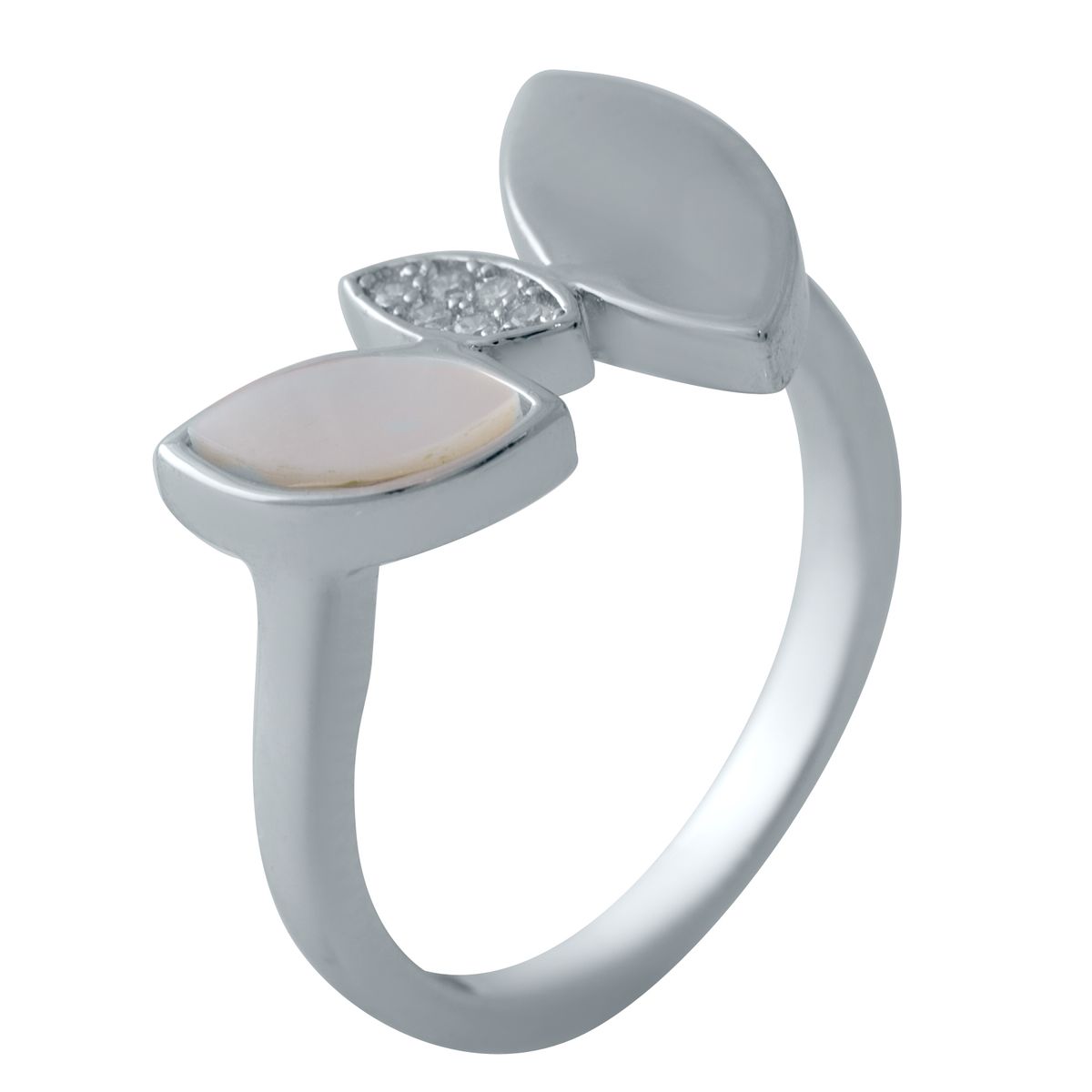 Серебряное кольцо SilverBreeze с натуральным перламутром 2037965 18.5 размер