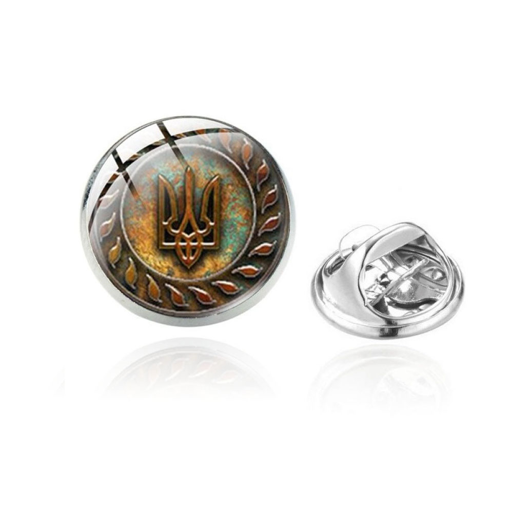 Брошь-значок BROCHE Тризуб коричневая BRGV112272