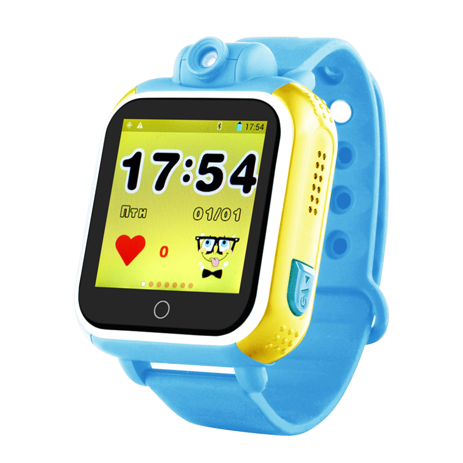 Детские умные смарт часы-телефон с GPS трекером Smart Watch Q200-SW Голубые (SW-018BE)