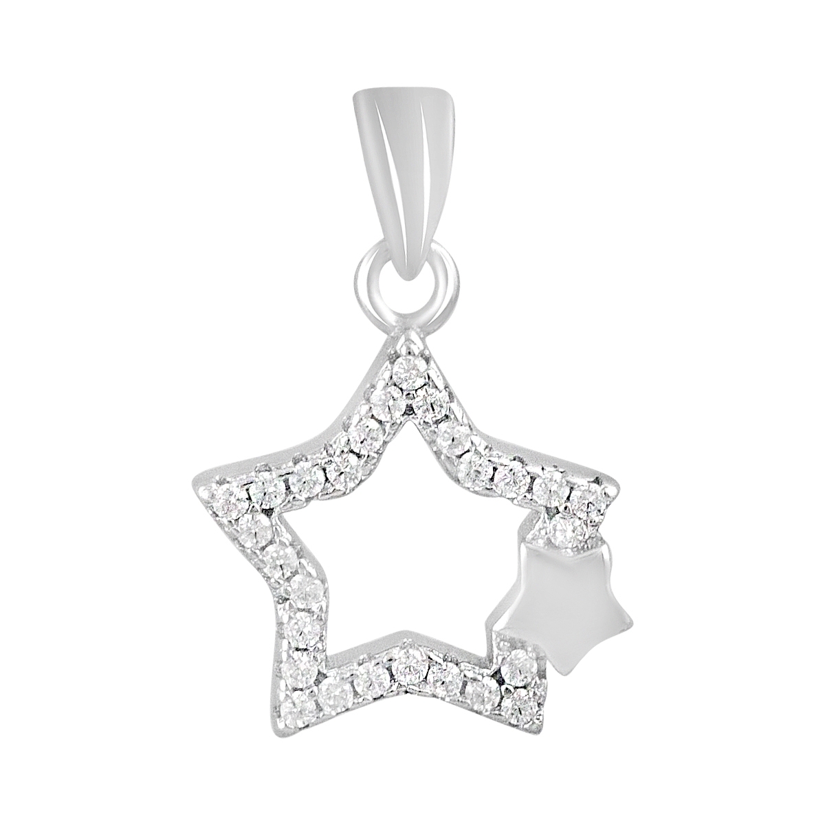 Серебряная подвеска SilverBreeze с фианитами (2128625)