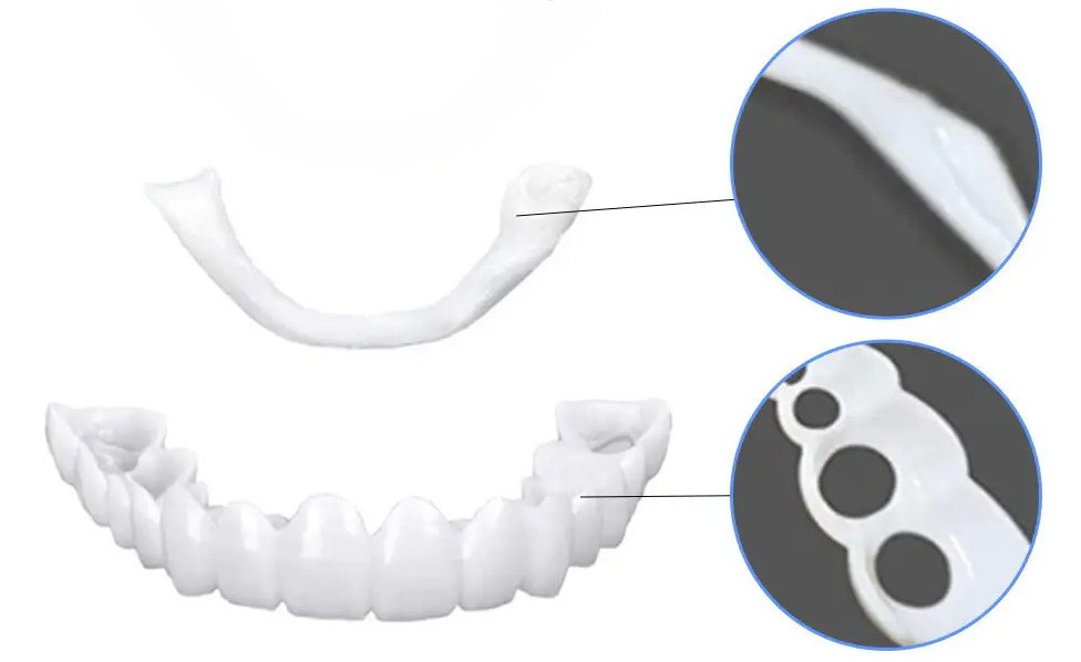 Съемные виниры на нижнюю челюсть Snap On Smile Veneers One Size Белый