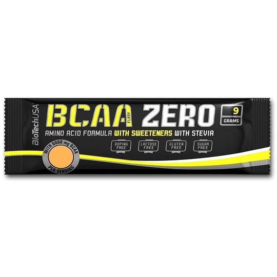 Аминокислота BCAA для спорта BioTechUSA BCAA Flash Zero 9 g /1 servings/ Green Apple