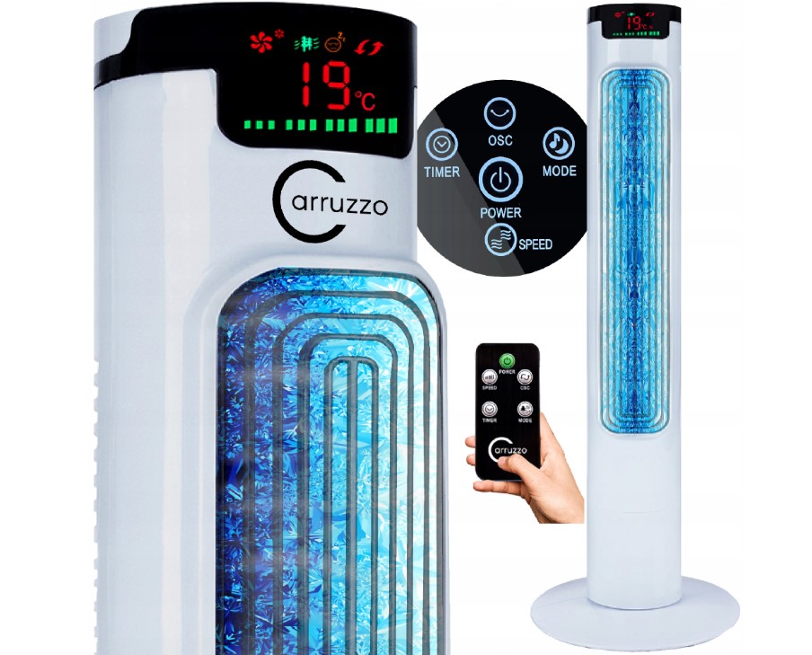 Колірний вентилятор Carruzzo Exclusive Line Cold Wind Tower Fan DM-YH-38FRHH з пультом ДК до 50 м2