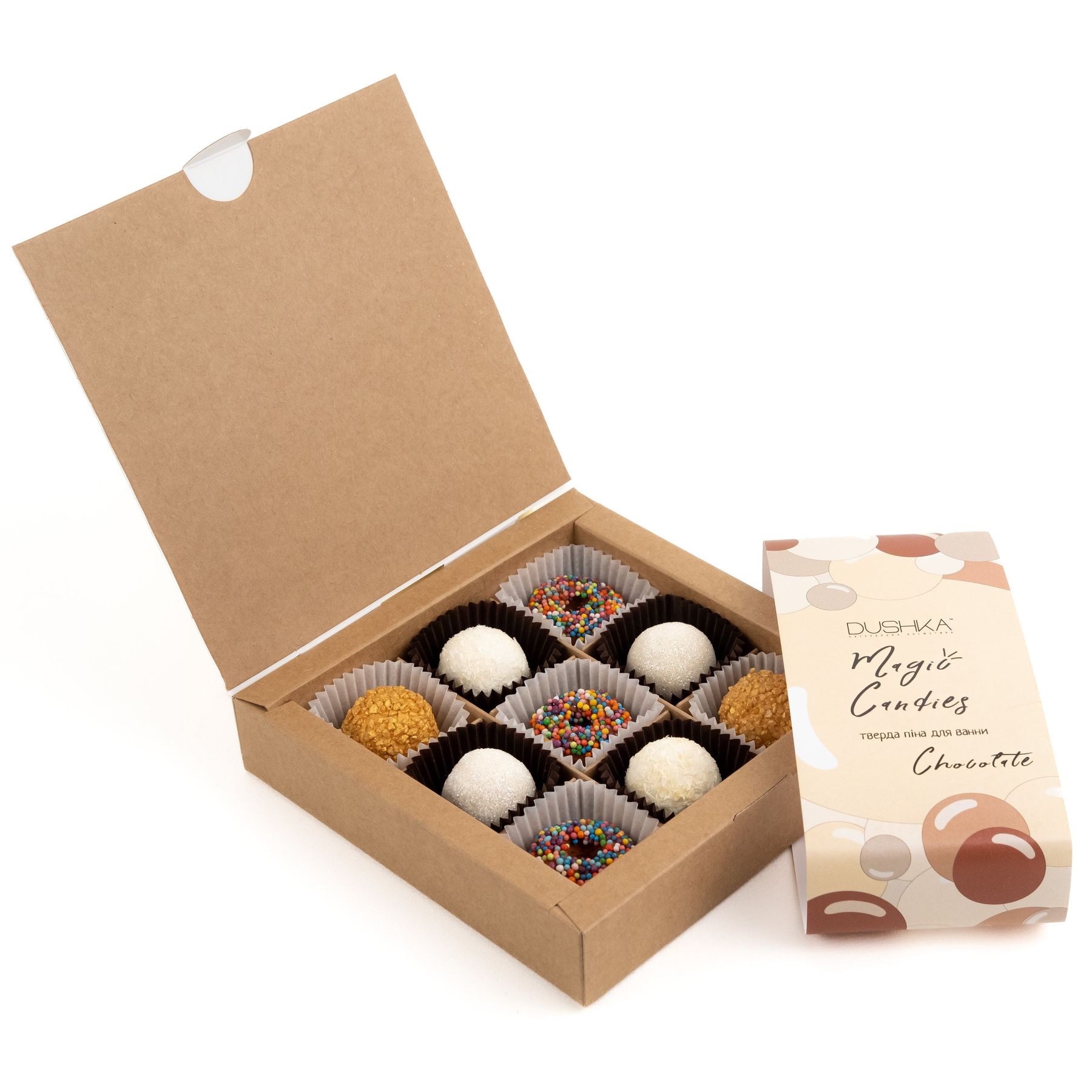 Тверда піна для ванни Chocolate magic candies Dushka 135 г