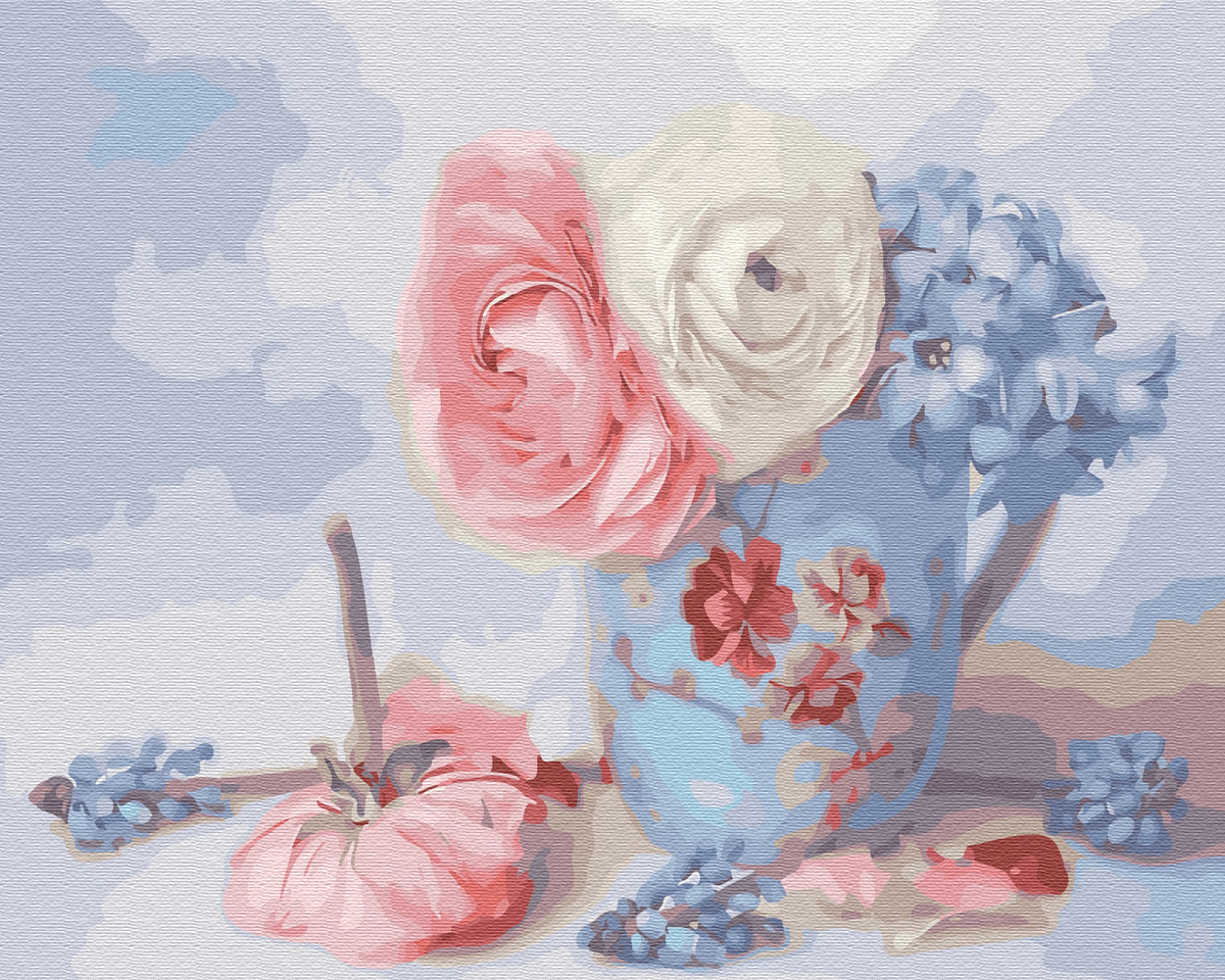Картина за номерами BrushMe "Ніжні квіточки" 40х50 см GX30785