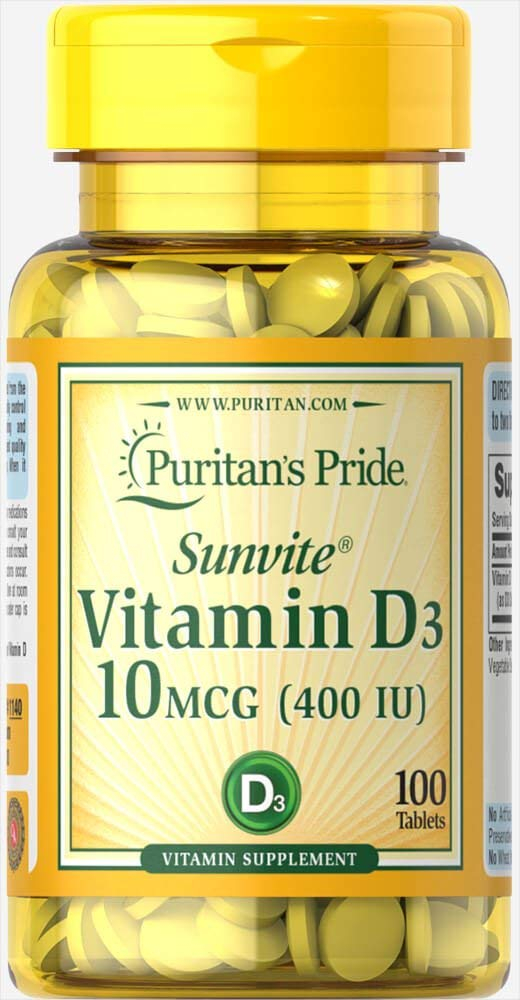 Витамин Д3 Puritans Pride 400 МЕ 100 таблеток (30999)