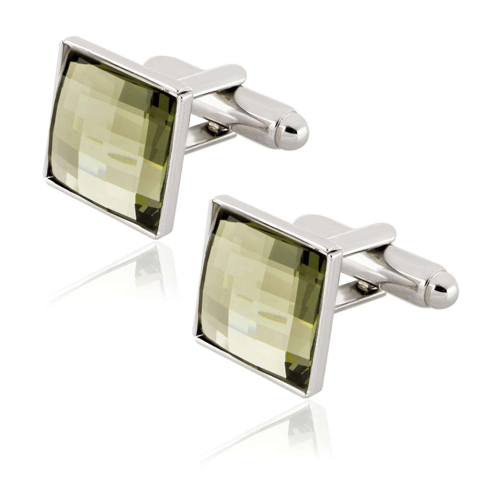 Запонки KOBI Chess зі Swarovski Пляшковий (7490-4341-04-32)