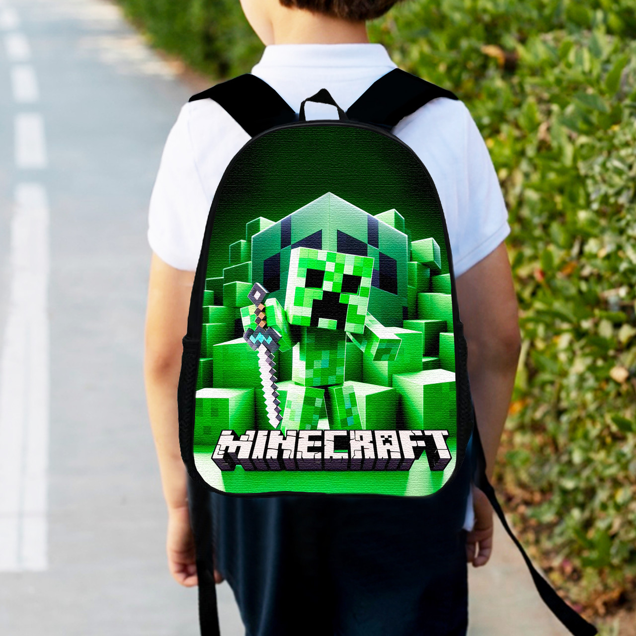 Дитячий рюкзак Minecraft Крипер, 34х27х13 см, водонепроникний оксфорд
