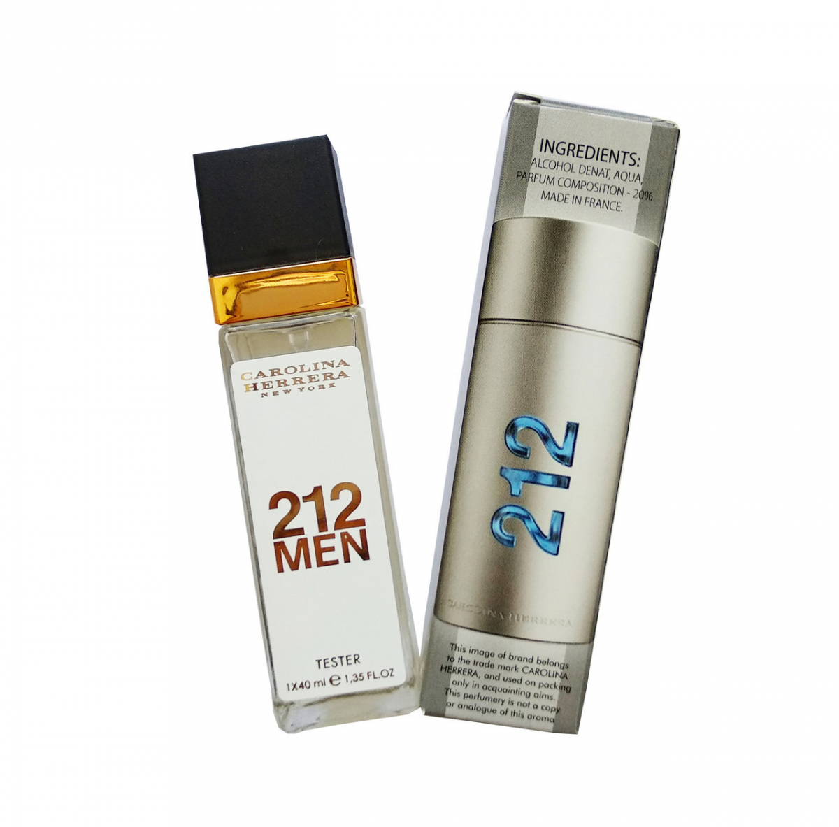 Туалетная вода Carolina Herrera 212 Men - Travel Perfume 40ml