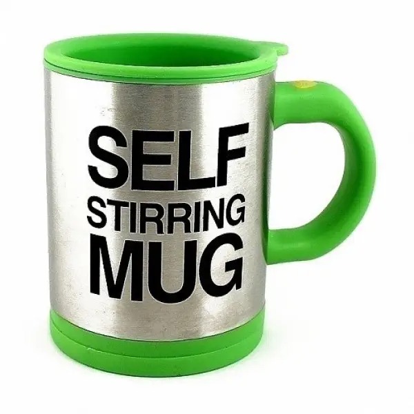 Кружка мешалка Self Stirring Mug автоматическая Зеленая