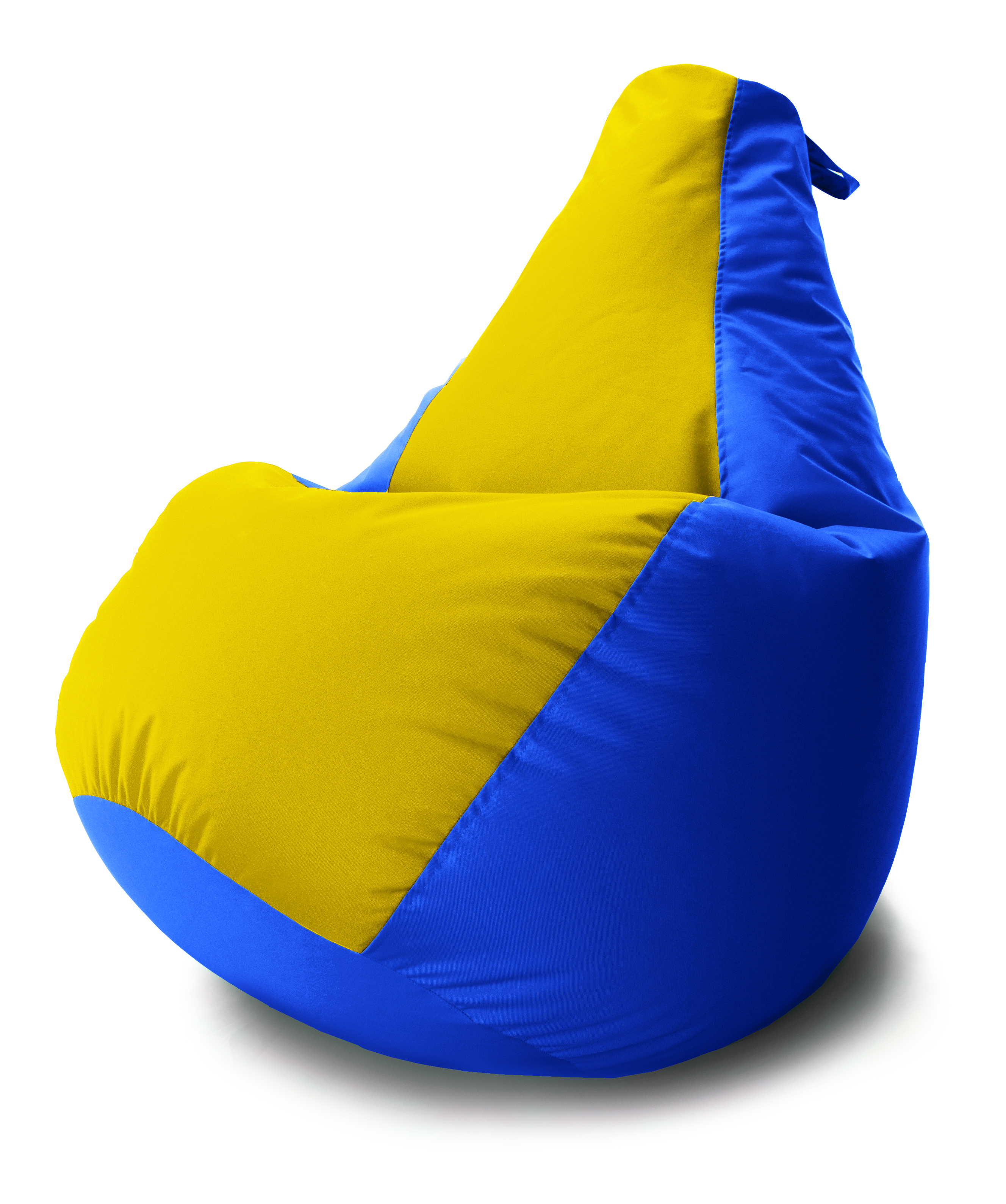 Кресло мешок Груша Coolki комби L 65x85 Синий с Желтым Оксфорд 600D