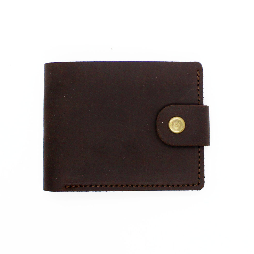 Чоловічий гаманець COMFY STRAP шкіряний Темно-коричневий (027)