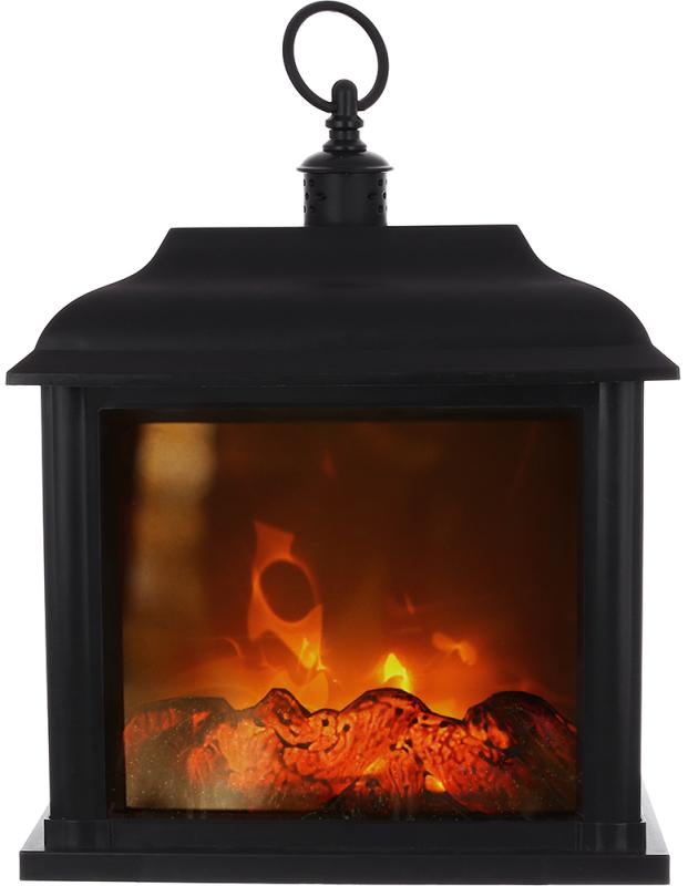 Светодиодный камин BonaDi Black&Fire 24х12х33 см Черно-красный DP232153
