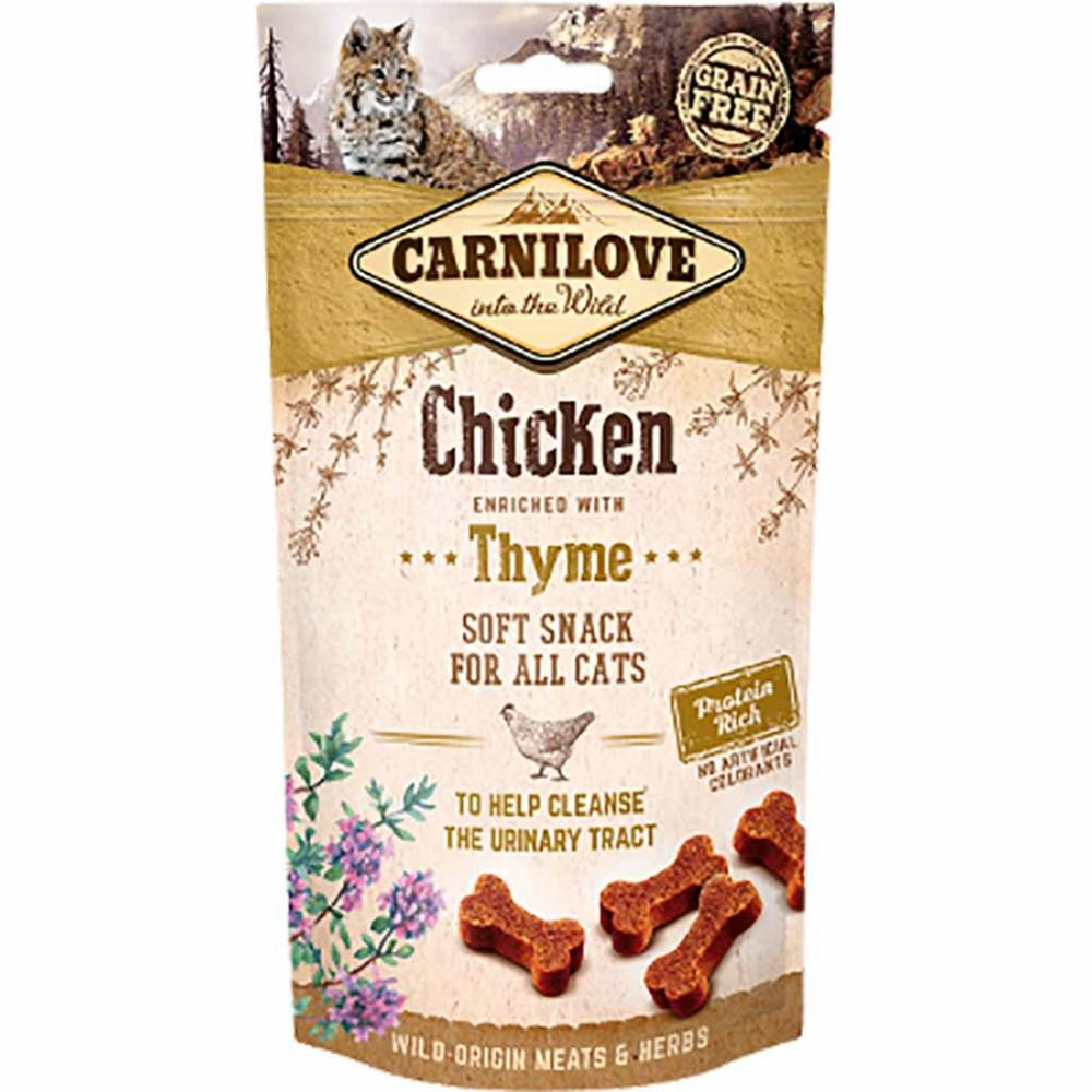 Ласощі для кішок Carnilove Chicken with Thyme 50 г, для підтримки сечовидільної системи
