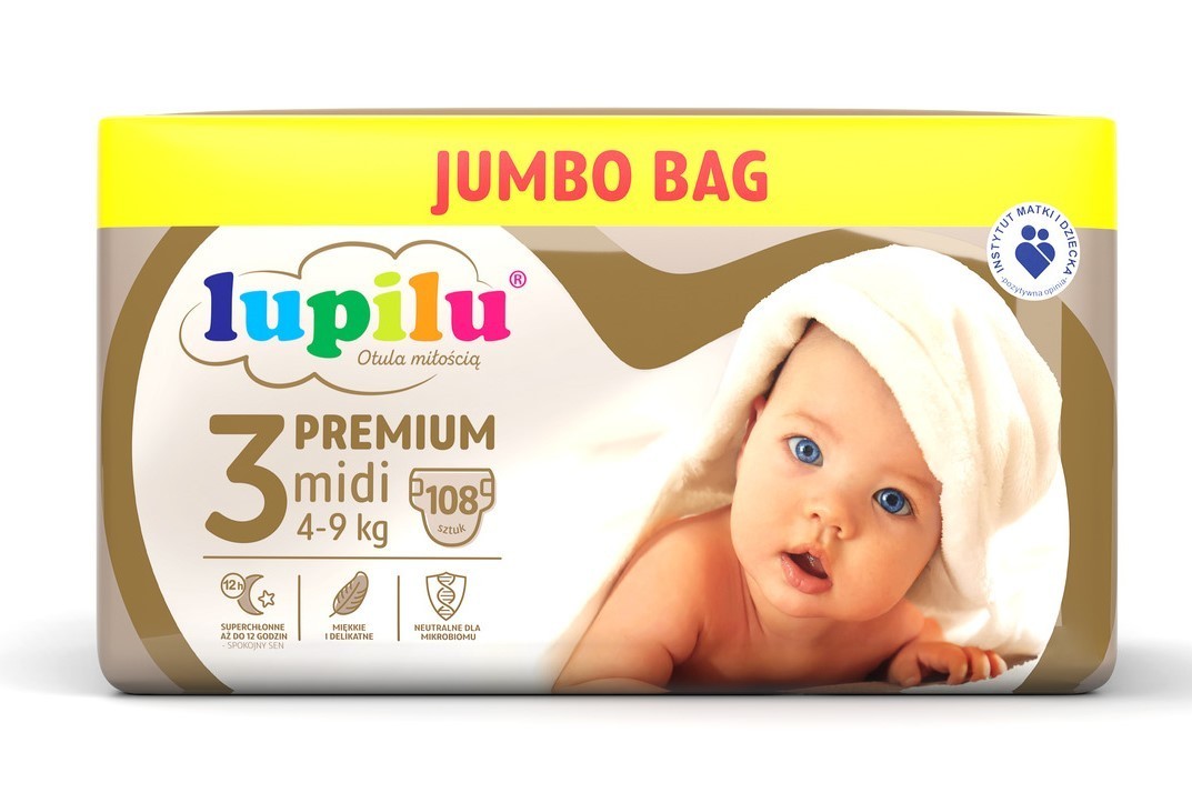 Подгузники Lupilu Premium JUMBO BAG Midi 3 4-9 кг 108 шт