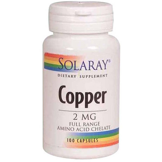 Микроэлемент Медь Solaray Copper 2 mg 100 Caps
