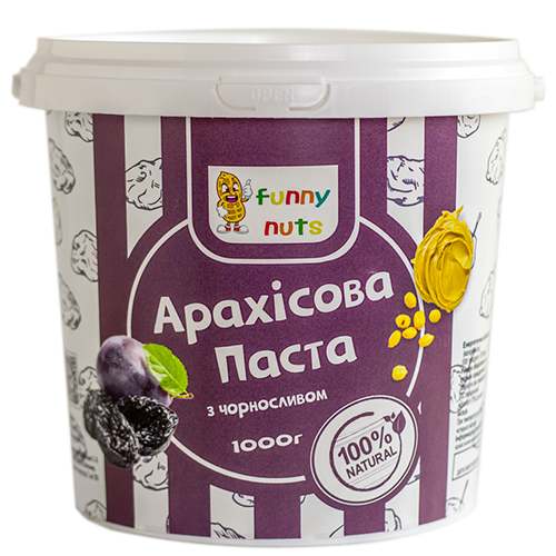 Арахисовая паста Funny Nuts с черносливом 1000 г (1320107718)