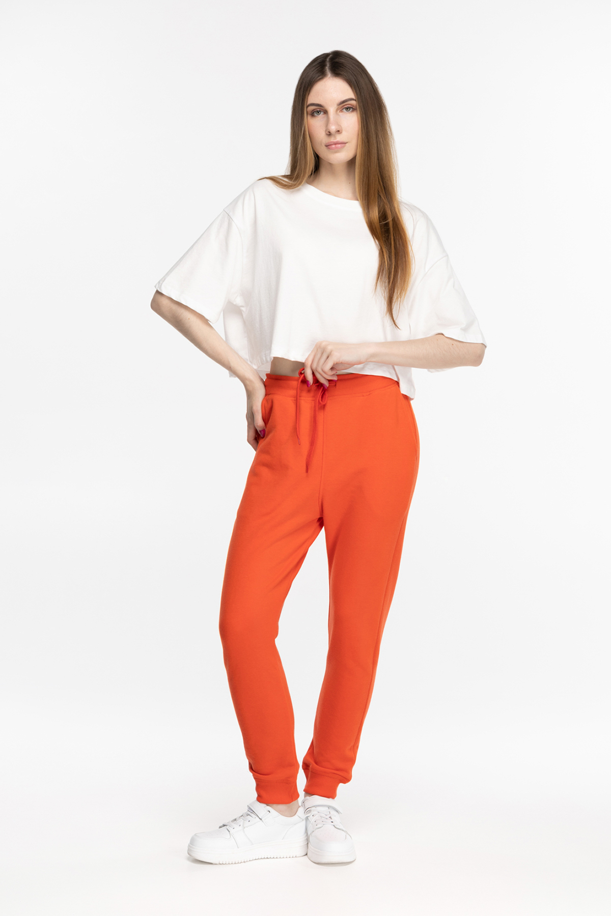 Спортивные штаны женские MMS 1003 L Оранжевый (2000989788416)