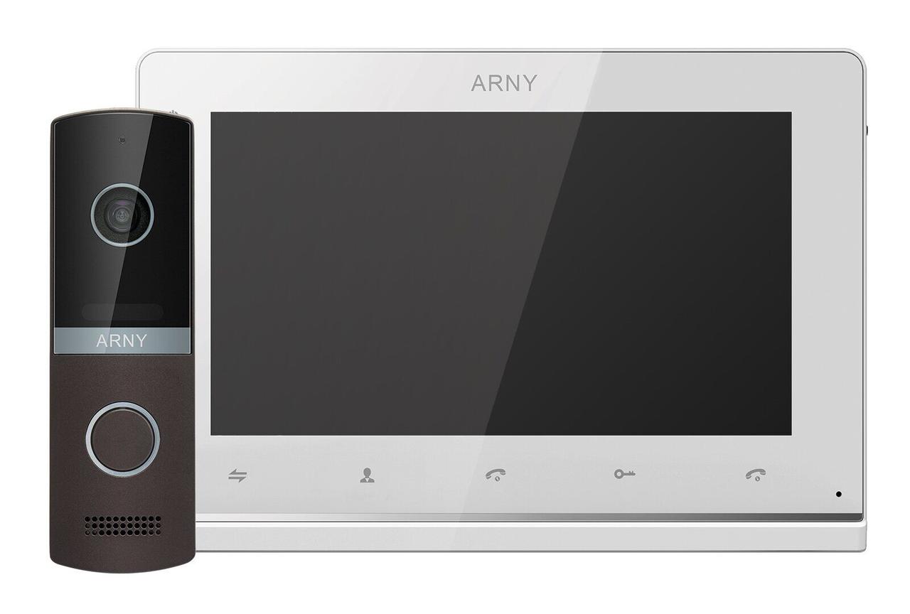 Комплект відеодомофону ARNY AVD-7130 IPS White\Brown