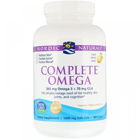 Омега 3-6-9 Nordic Naturals Complete Omega 1000 mg 180 Soft Gels Lemon