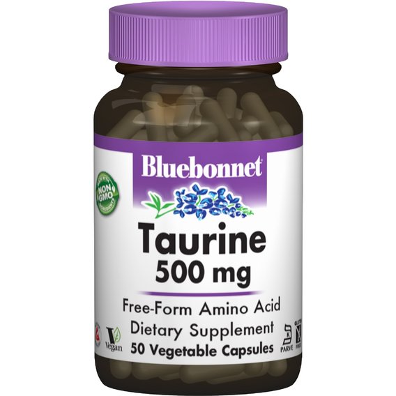 Таурин Bluebonnet Nutrition Taurine 500 mg 50 Veg Caps BLB0084