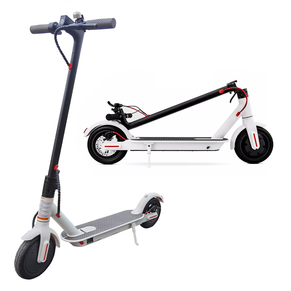 Складаний електросамокат Scale Sports литі шини з перфорацією Titan White