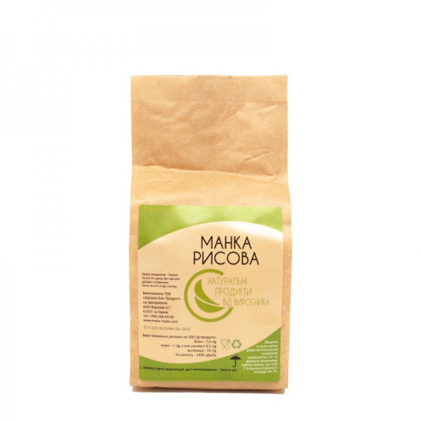 Манка рисова Органик Эко-Продукт Kraft Paper 350 г