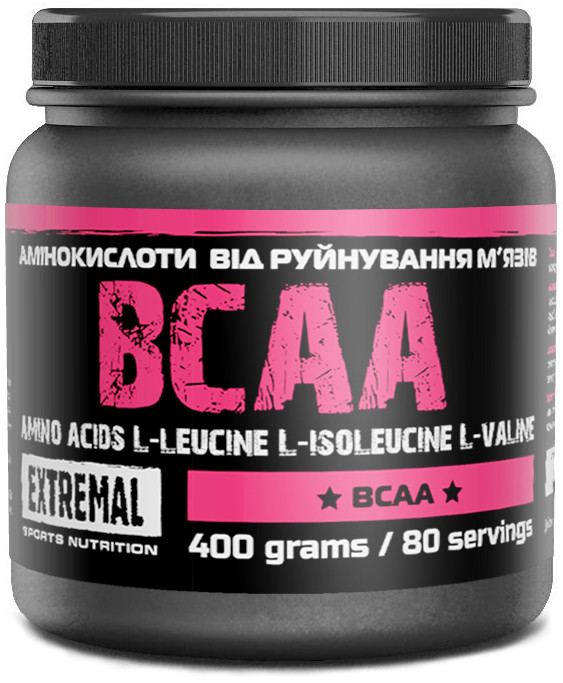 ВСАА 400 г БЦАА амінокислоти 2/1/1 Extremal BCAA для спортсменів