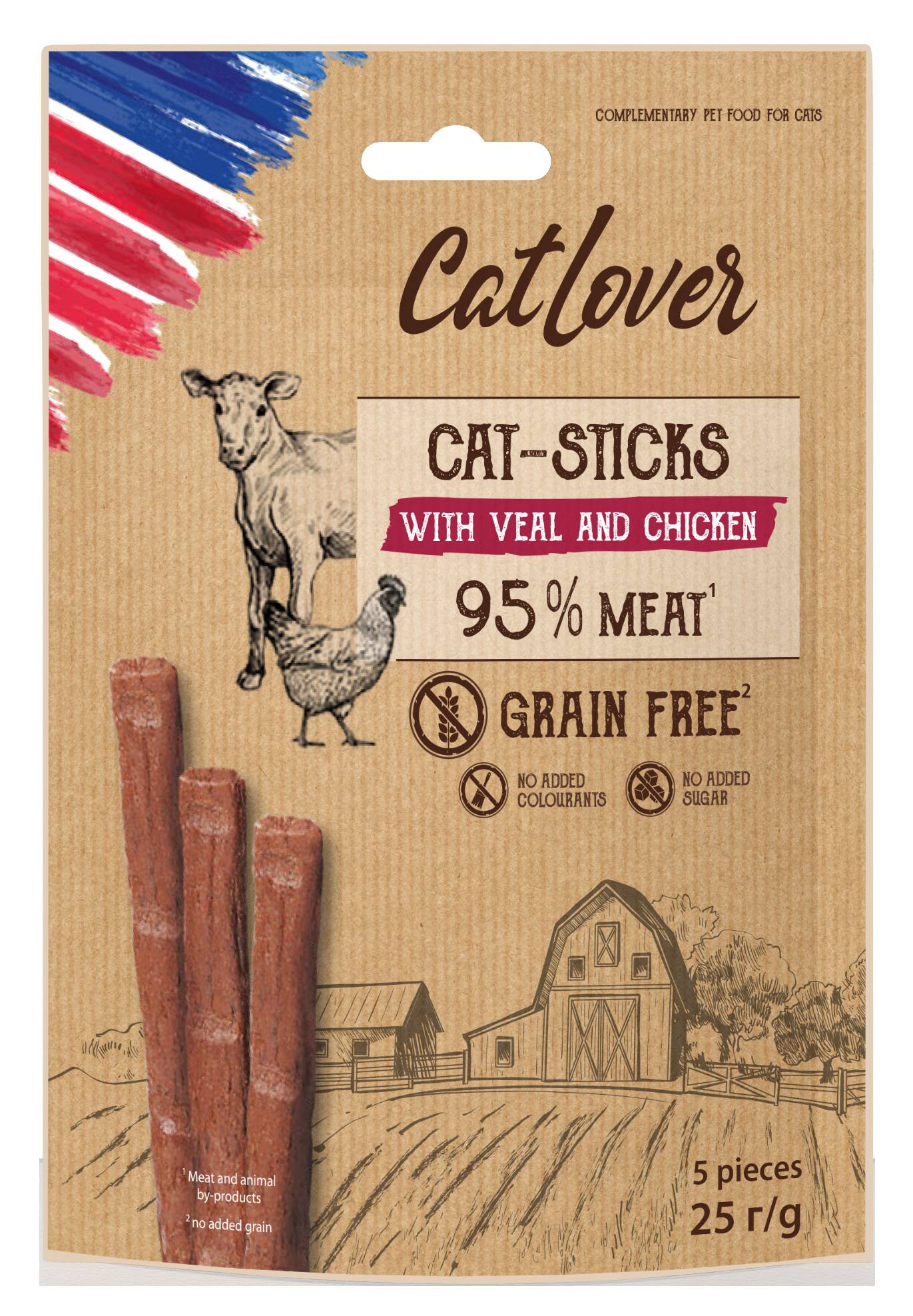 Палички для котів із телятиною та куркою CatLover Sticks veal chicken 5*5g 1005028