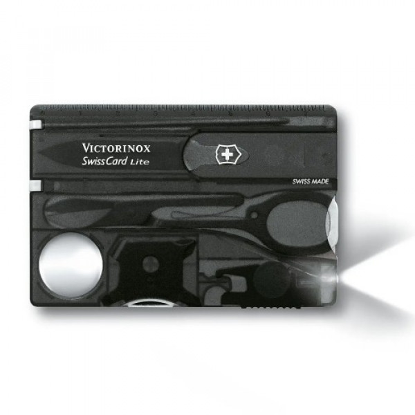Ніж Victorinox Swiss Card Lite Transparent Чорний (1049-Vx07333.T3)