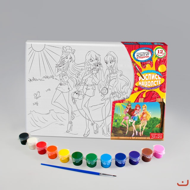 Роспись на холсте Барби Dankotoys (РХ-04-07)