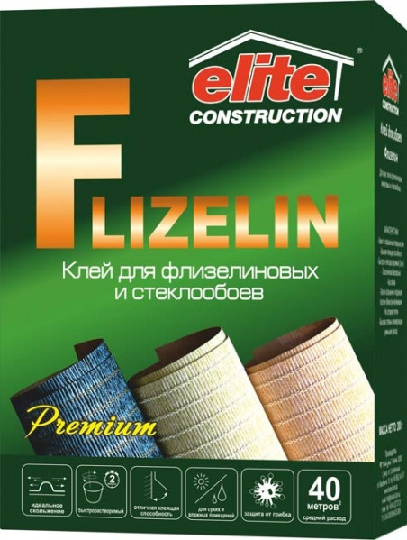 Клей для флізелінових шпалер Elite Construction FLIZELIN 200 г