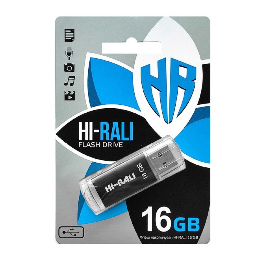 Флеш память Hi-Rali Rocket USB 2.0 16GB Black