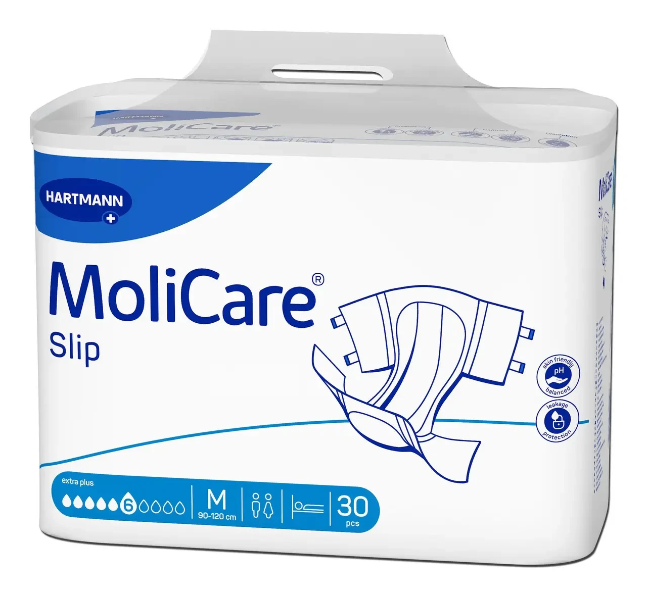 Подгузники для взрослых Paul Hartmann MoliCare Extra Plus 6 капель M 30 шт