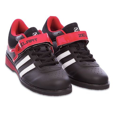 Штангетки взуття для важкої атлетики OB-1263 Zelart 40 Чорно-червоний (06363044)