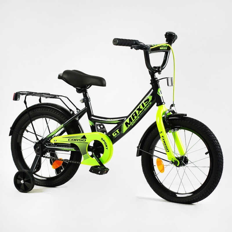 Детский велосипед Corso Maxis 16" Black and Yellow (143335)