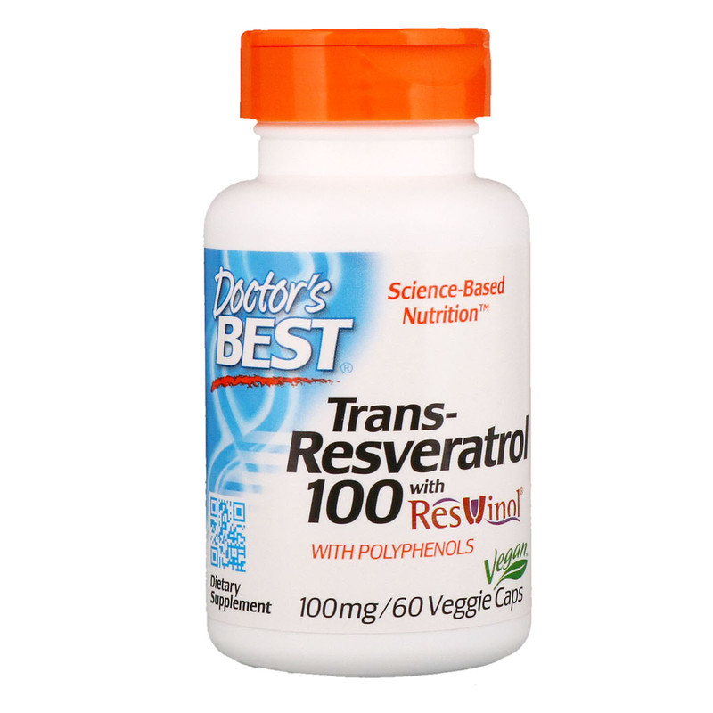Ресвератрол Doctor's Best 100 мг 60 капсул (2358)