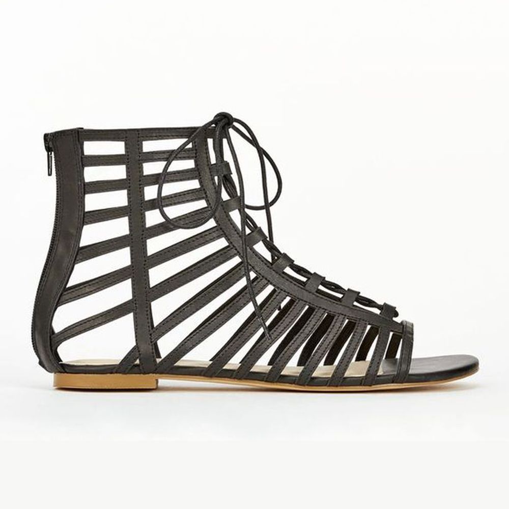 Сандалії JustFab Womens Mameh Black 39 Чорний (FA1615821BK-39)