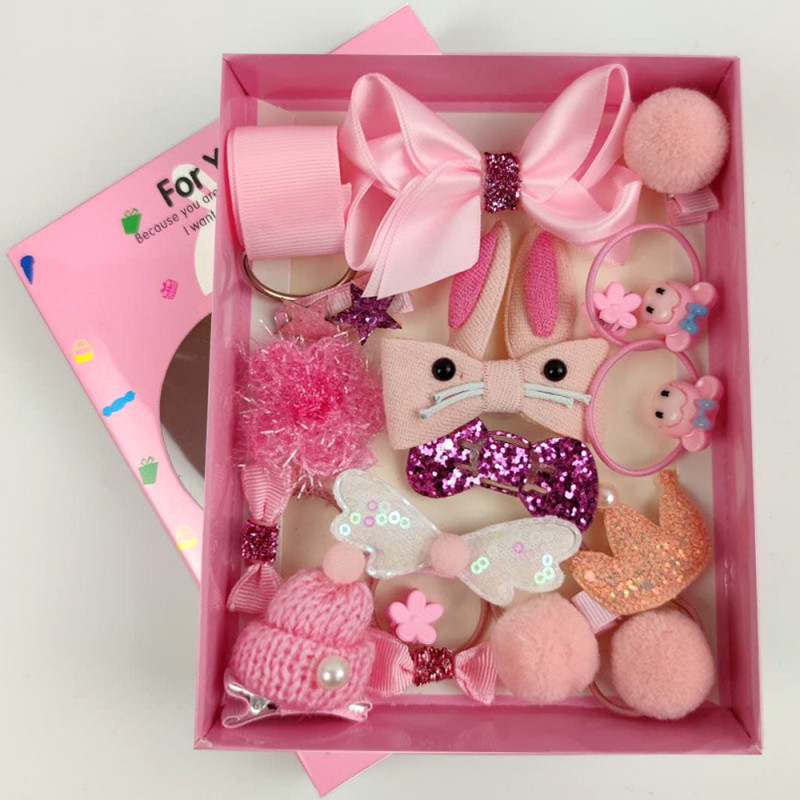 Аксесуари для волосся Mat4Baby Magic Princess 17 штук, рожевий