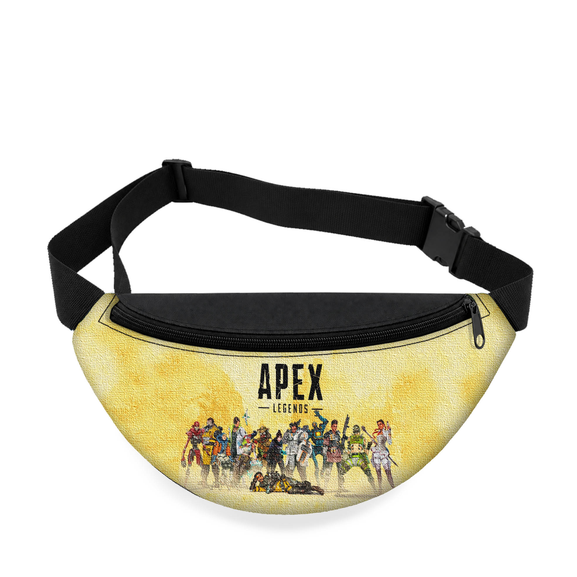 Дитяча бананка з принтом Apex Legends, чорна, 32х15х7.5 см