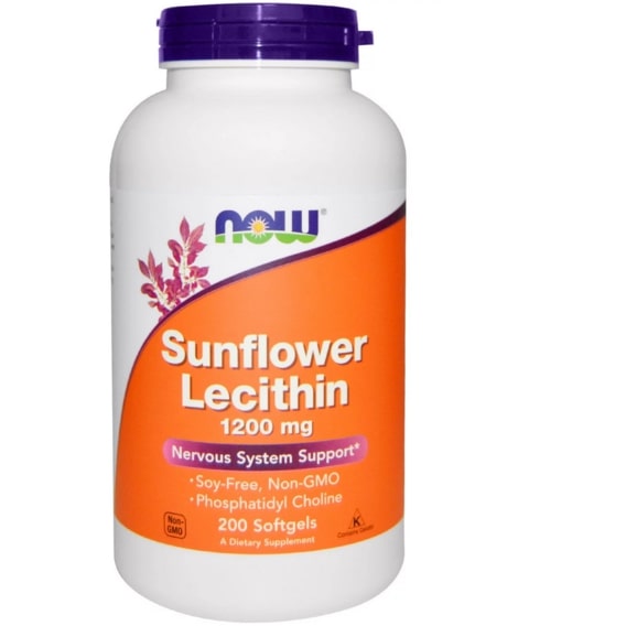 Лецитин NOW Foods Sunflower Lecithin 1200 mg 200 Softgels