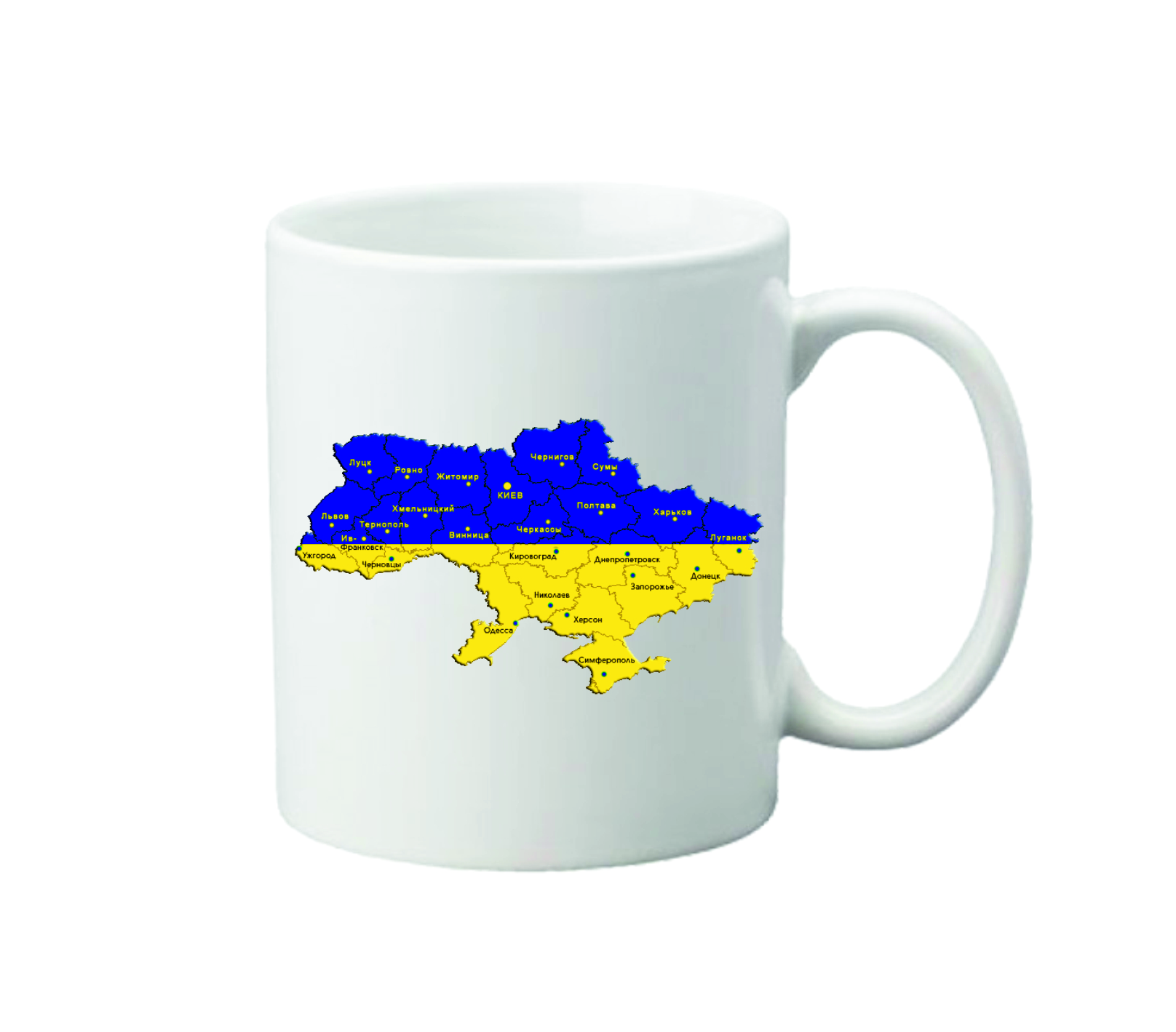 Чашка з принтом Vivay Україна 330 мл Білий (hub_w0hjhy)