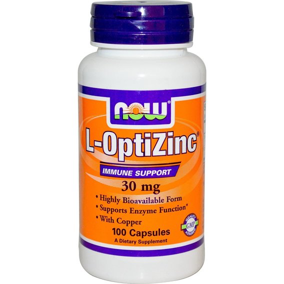 Микроэлемент Цинк NOW Foods L-OptiZinc 30 mg 100 Caps