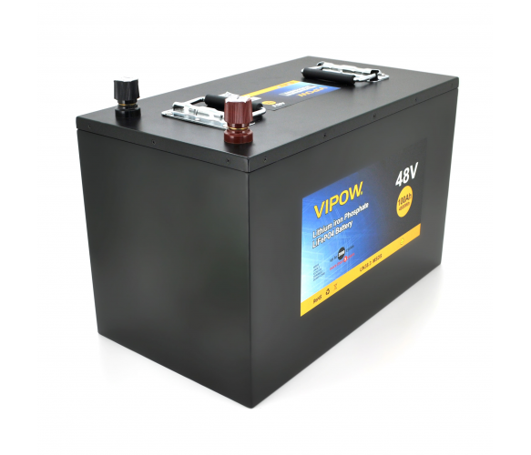 Аккумуляторная батарея Vipow LiFePO4 51.2V 100Ah со встроенной ВМS платой 80A