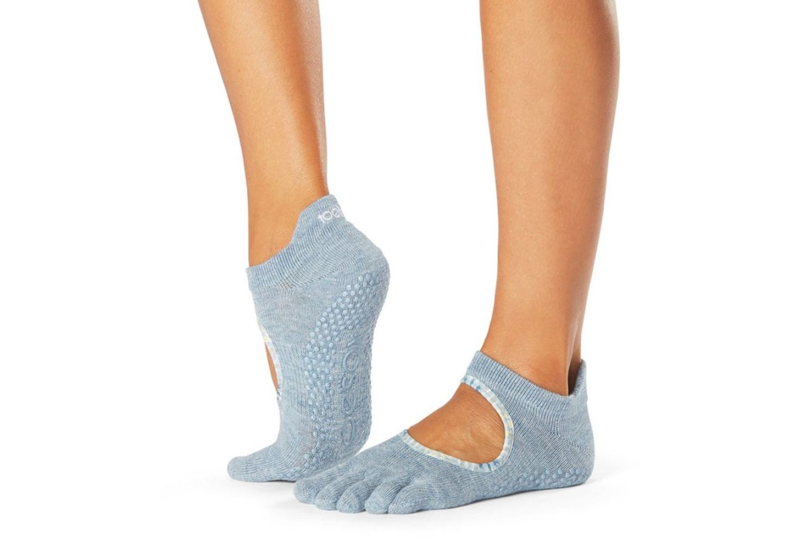 Носки для йоги ToeSox Full Toe Bellarina S 36-38.5 Sky Ikat