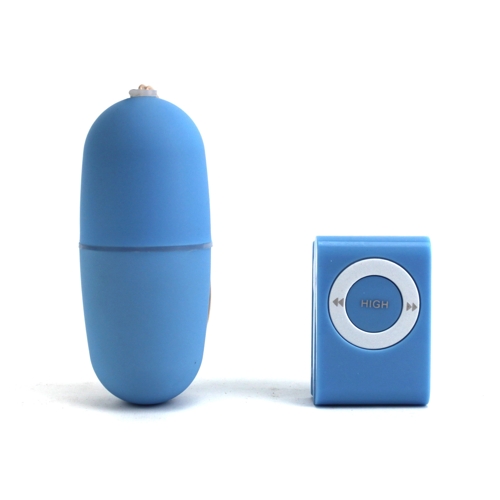 Бездротове віброяйце SUNROZ (віброкуль) з пультом MP3 Player Синій (hub_SMaV19778)