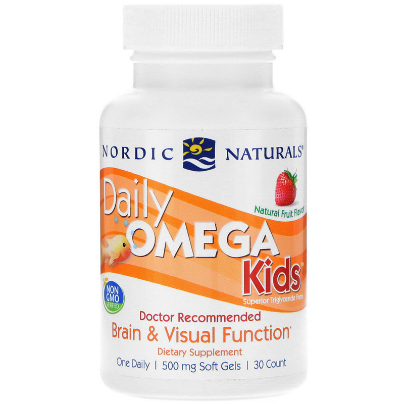 Омега для детей Nordic Naturals для ежедневного употребления Daily Omega Kids 500 мг 30 капсул (NOR01817)