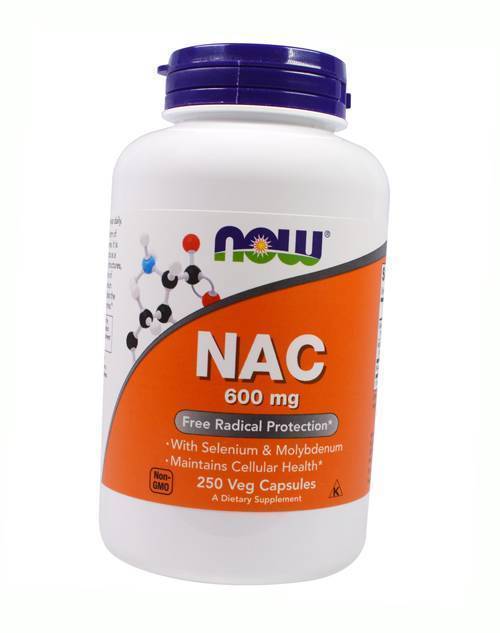 Ацетилцистеїн NAC 600 Now Foods 250вегкапс (70128009)