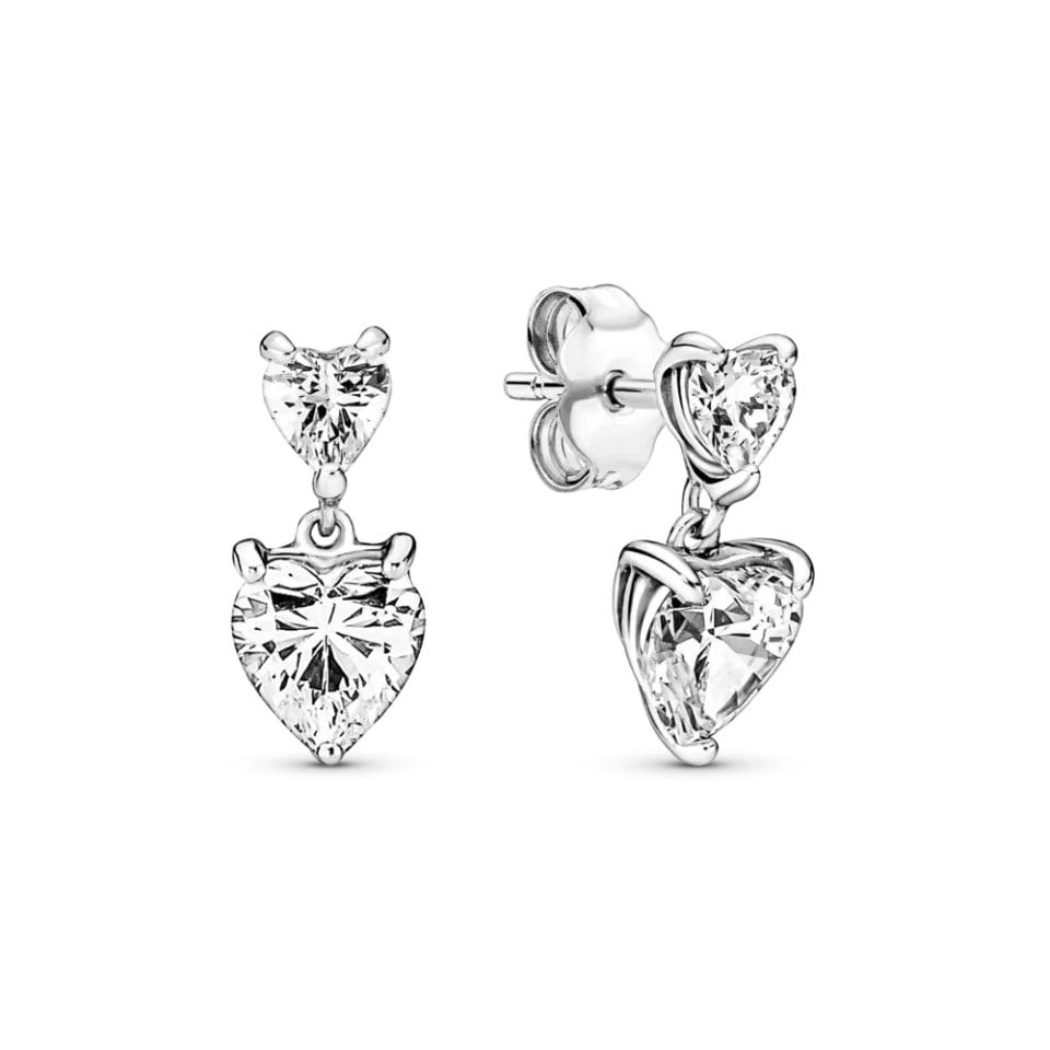 Серьги No Brand Два сердца 291199C01 (2556953650)